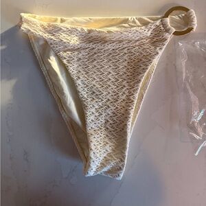 Monday Swimwear Bronte Ivory Crochet Bikini Bottom